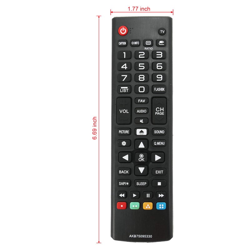 Vinabty AKB75095330 Replace Remote Control fit for LG LCD LED Smart TV 28MT42DF 28LJ400B 43LJ5000 43LJ500M 32LJ500B 28LJ400B-PU 32LJ500UB 32LJ500-UBLED 28LJ430B 28LJ400B-PU 32LJ500B-UB AKB75095331 AKB75095376 - Image 4